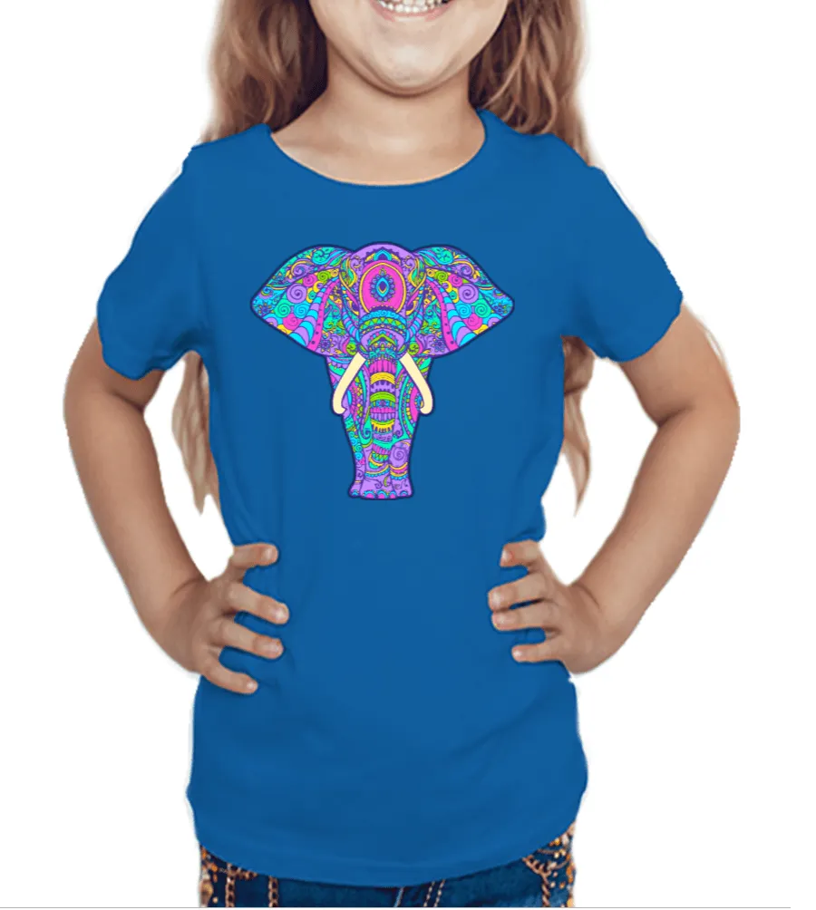 Royal Elephant Little Girl's T Shirt D17