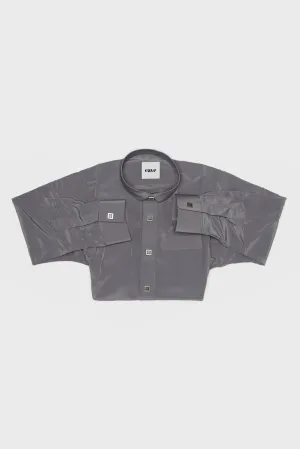 Shadow Grey Tuxedo Collar Toddlers Thobe