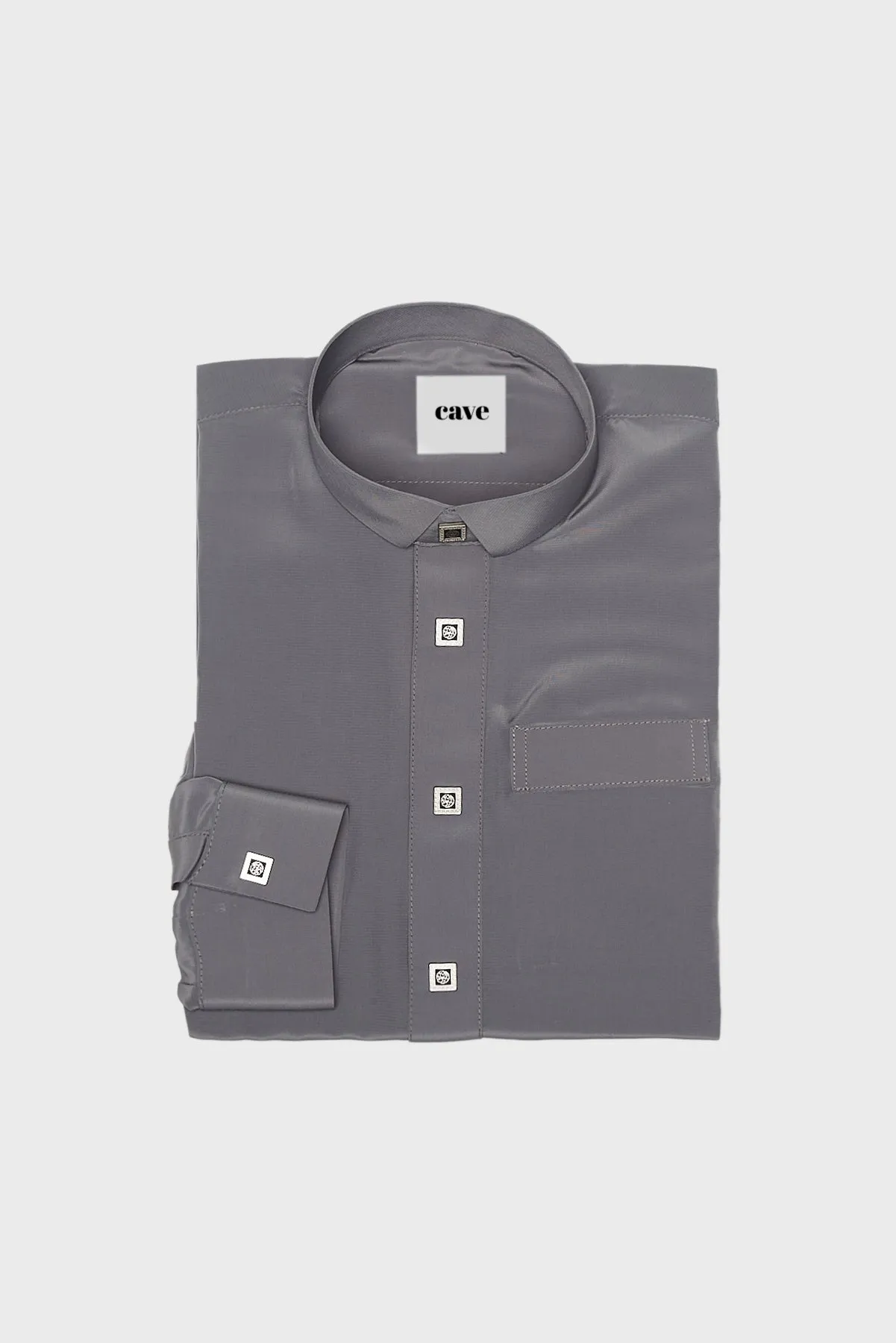 Shadow Grey Tuxedo Collar Toddlers Thobe