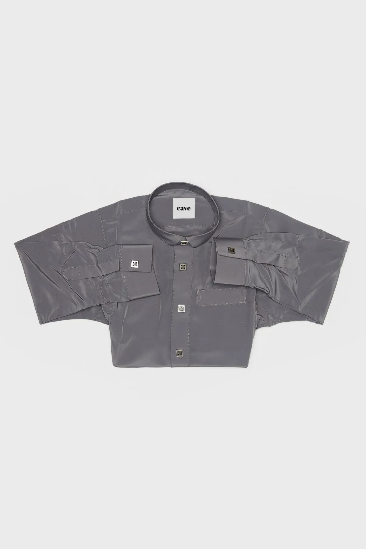 Shadow Grey Tuxedo Collar Toddlers Thobe