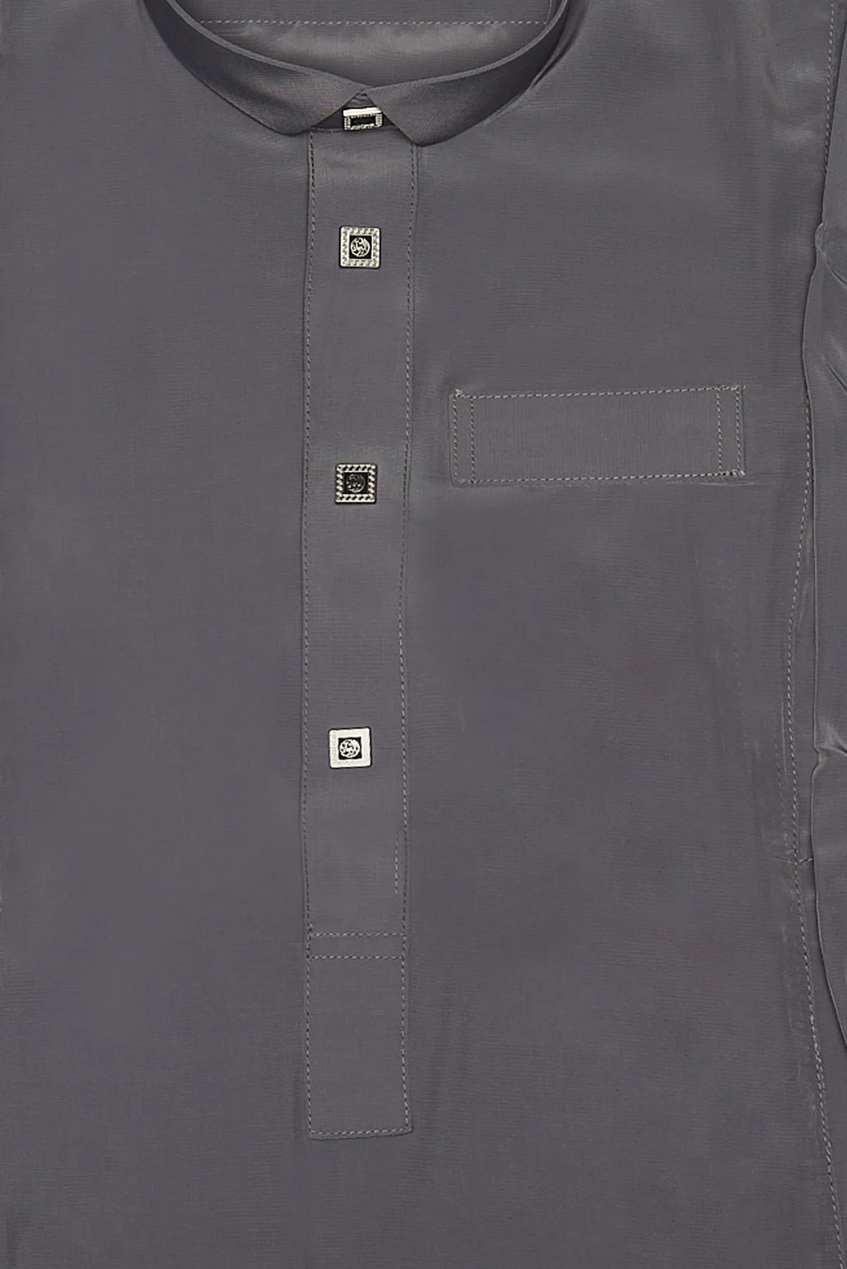 Shadow Grey Tuxedo Collar Toddlers Thobe