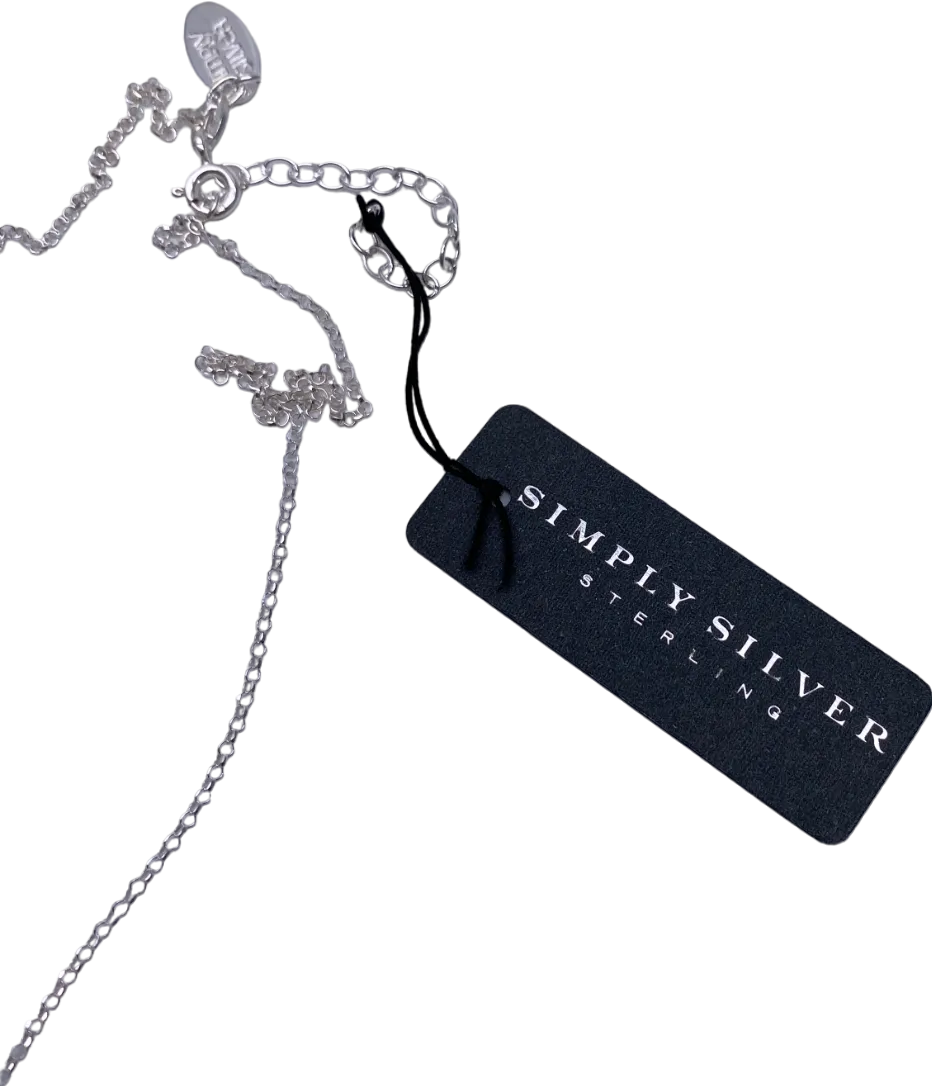 SIMPLY SILVER 925 Sterling Silver Initial S Necklace One Size