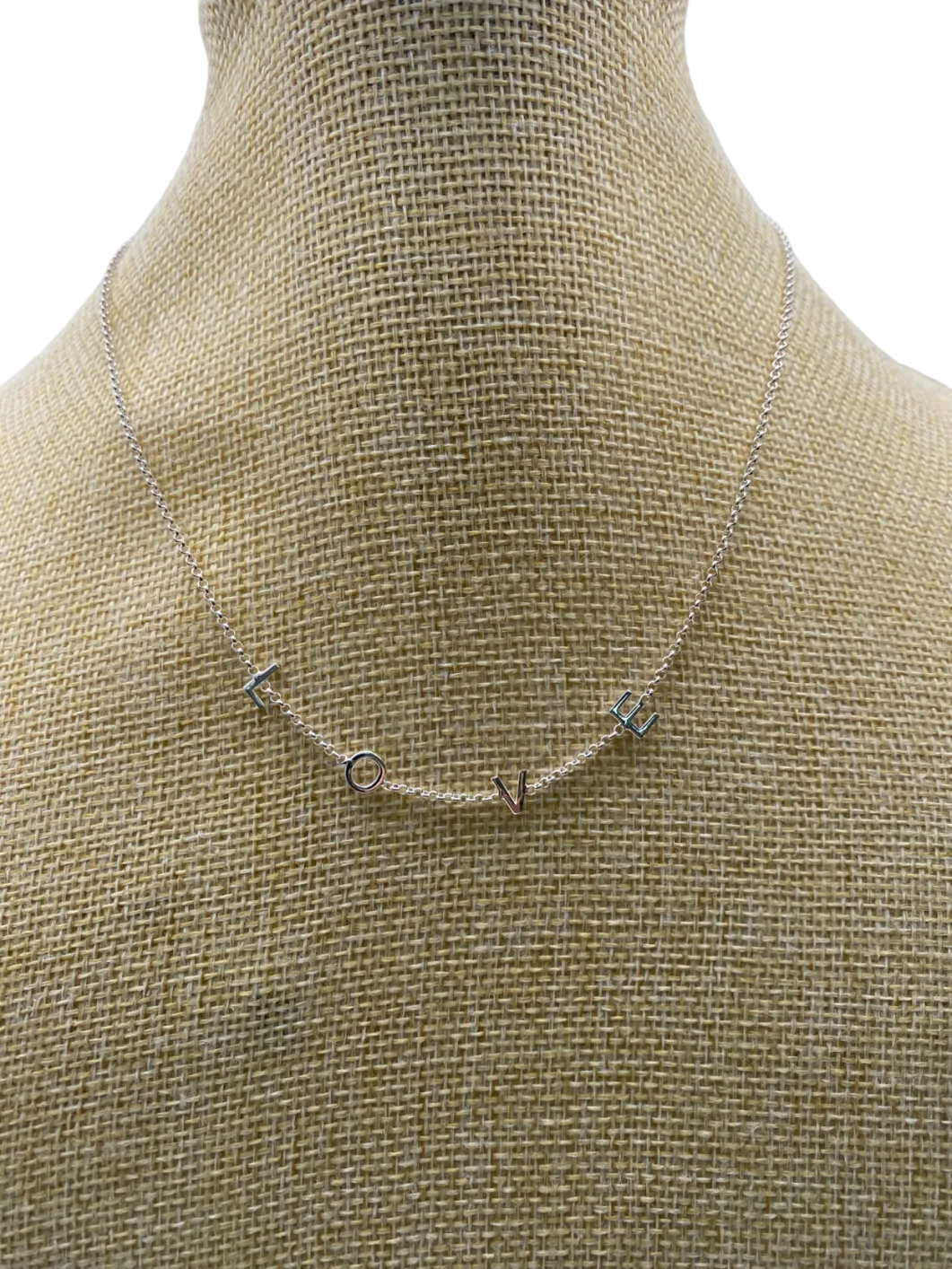 SIMPLY SILVER 925 Sterling Silver Love Initial Necklace One Size