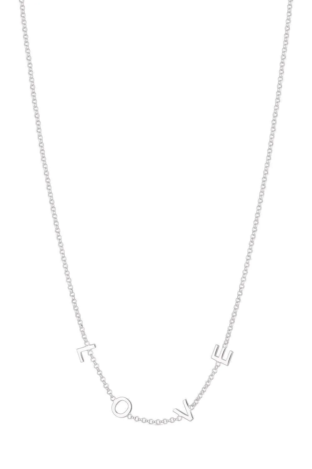 SIMPLY SILVER 925 Sterling Silver Love Initial Necklace One Size