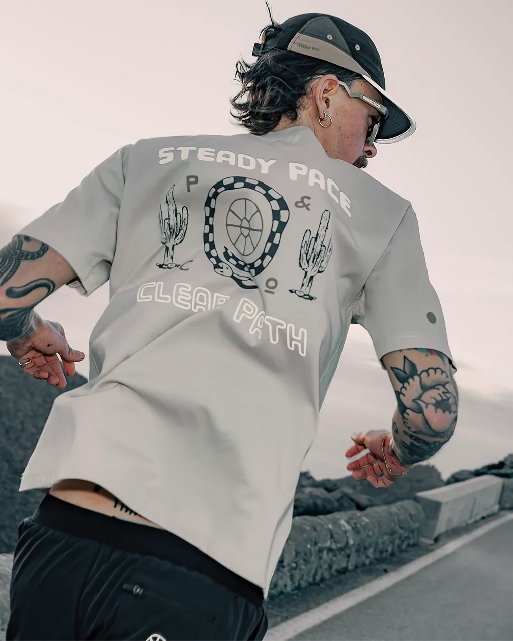 Steady Pace Trail T-Shirt- Bone