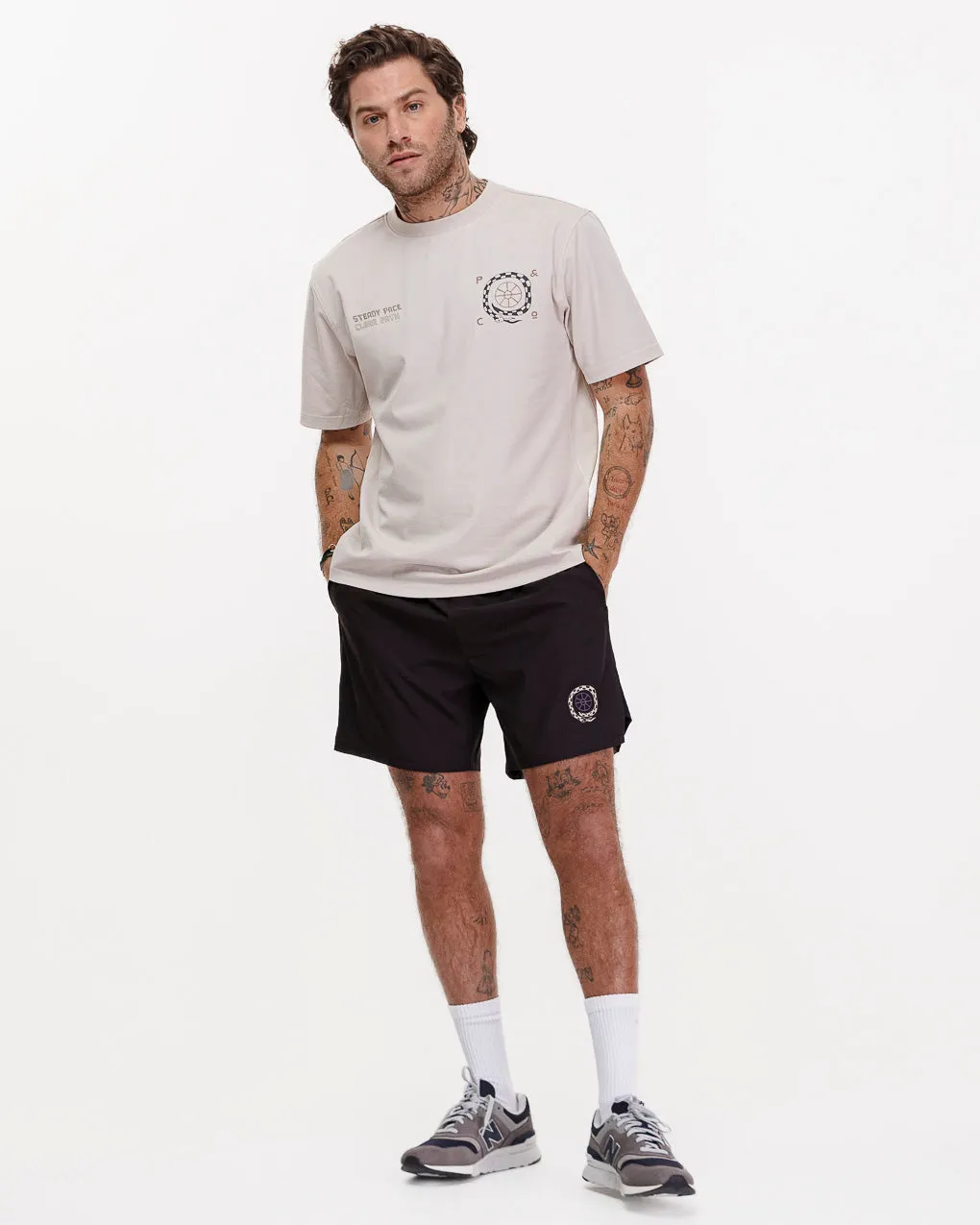 Steady Pace Trail T-Shirt- Bone