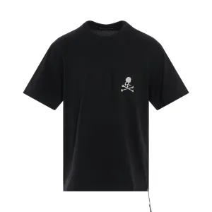 Swing Open Double Layered T-Shirt in Black