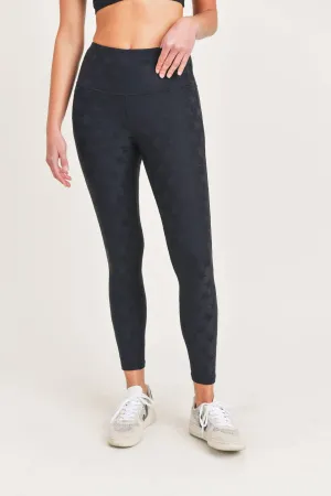 Textured Star Jacquard TACTEL High-Waisted Leggings