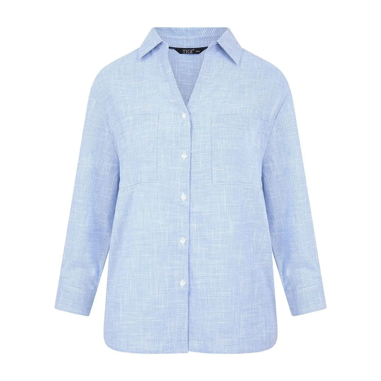 TIGI 18/20 Micro Check Cotton Shirt