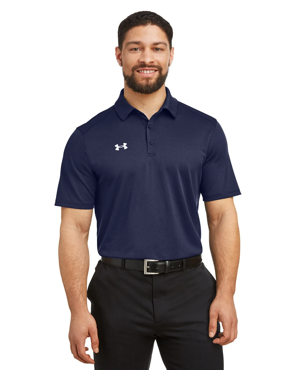 Under Armour Men's Tech Customized Polos, Mid Navy