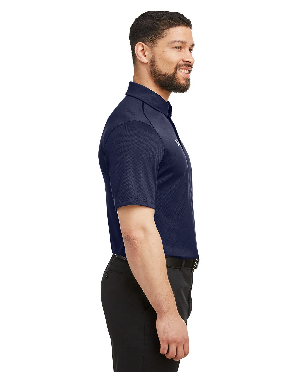 Under Armour Men's Tech Customized Polos, Mid Navy