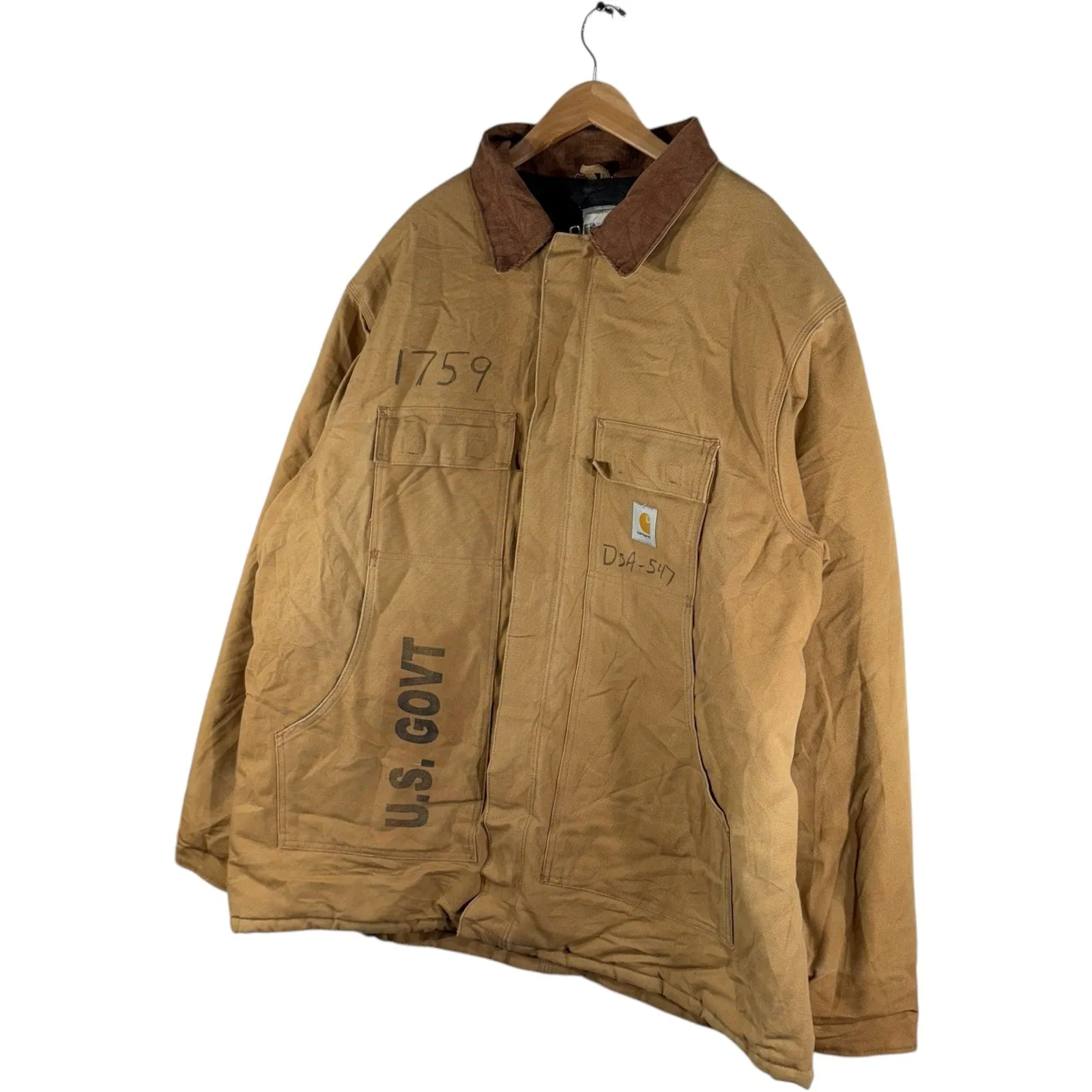 Vintage Carhartt C03 BRN 52 Tall Workwear Jacket