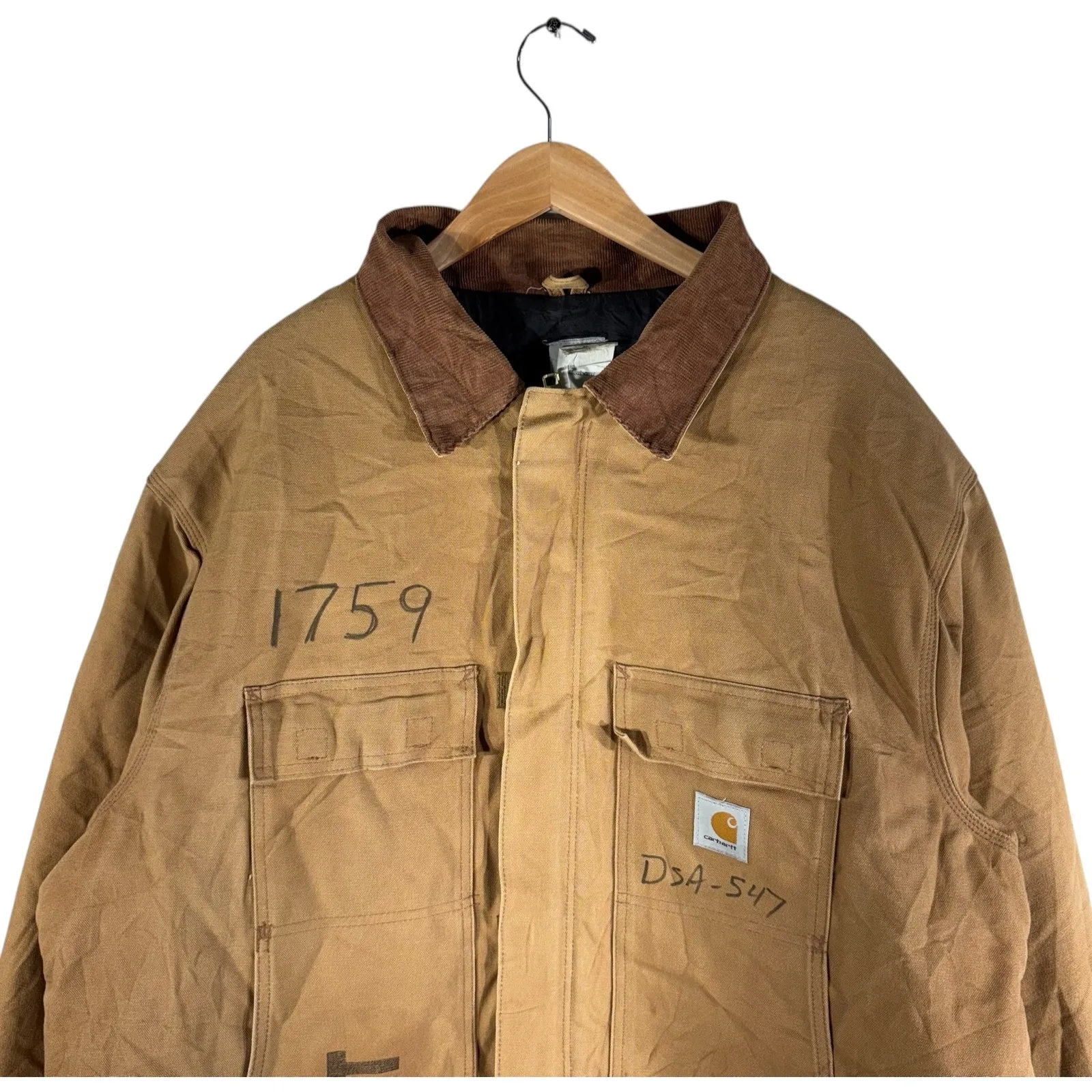 Vintage Carhartt C03 BRN 52 Tall Workwear Jacket