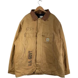 Vintage Carhartt C03 BRN 52 Tall Workwear Jacket