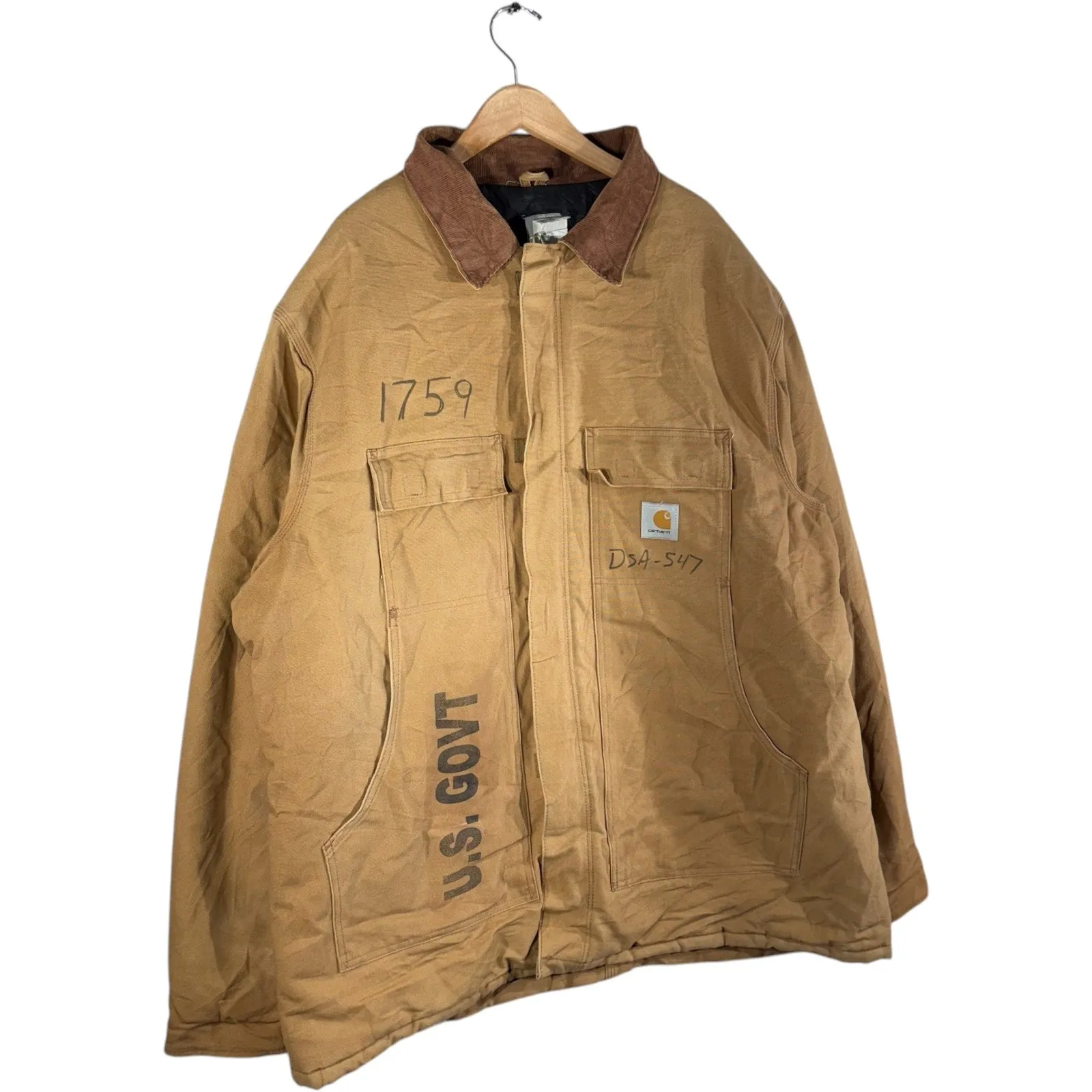 Vintage Carhartt C03 BRN 52 Tall Workwear Jacket