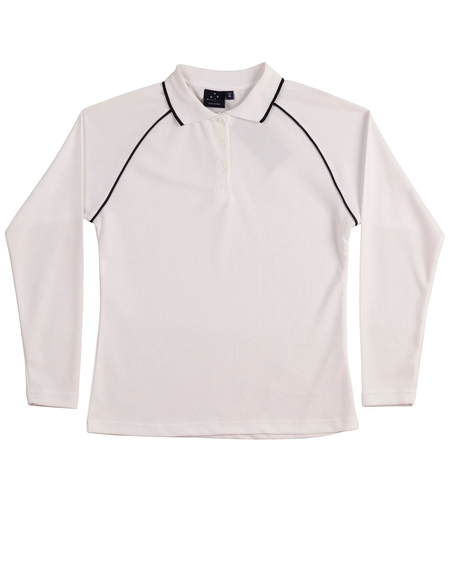 Winning Spirit Ladies' CoolDry Raglan Long Sleeve Contrast Polo (PS44)