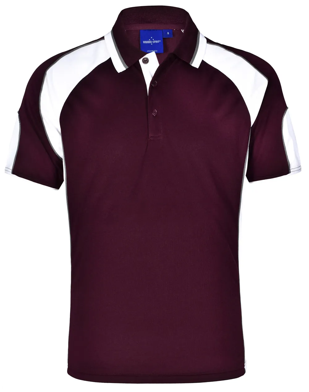 Winning Spirit Men's CoolDry Contrast Polo with Sleeve Panels 1st (11 Colour) (PS61)