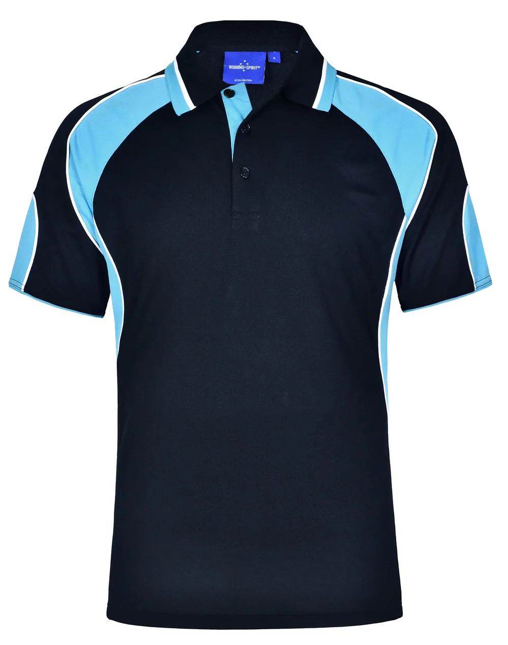 Winning Spirit Men's CoolDry Contrast Polo with Sleeve Panels 1st (11 Colour) (PS61)
