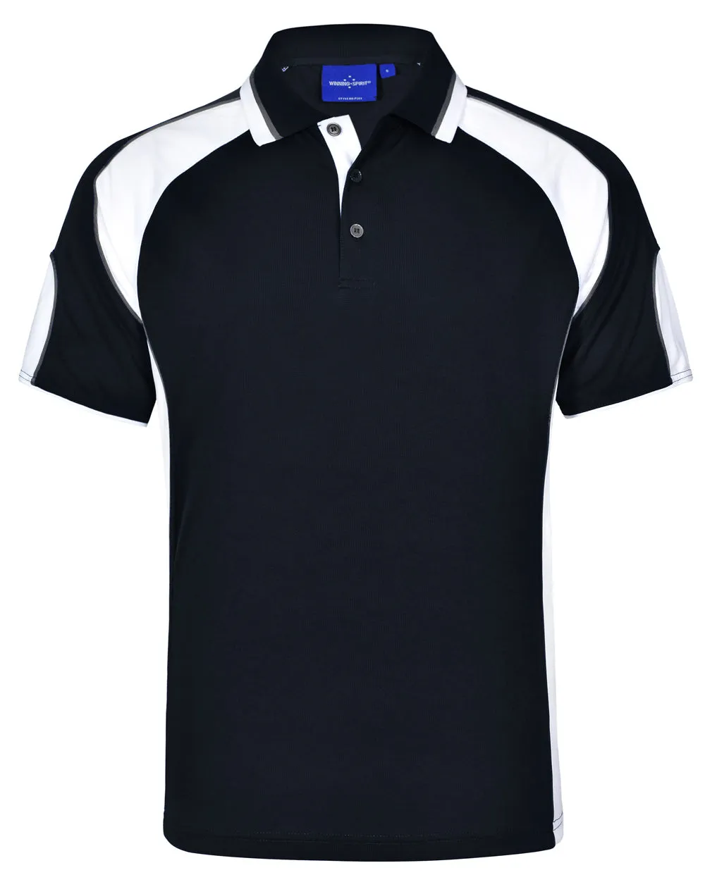 Winning Spirit Men's CoolDry Contrast Polo with Sleeve Panels 1st (11 Colour) (PS61)