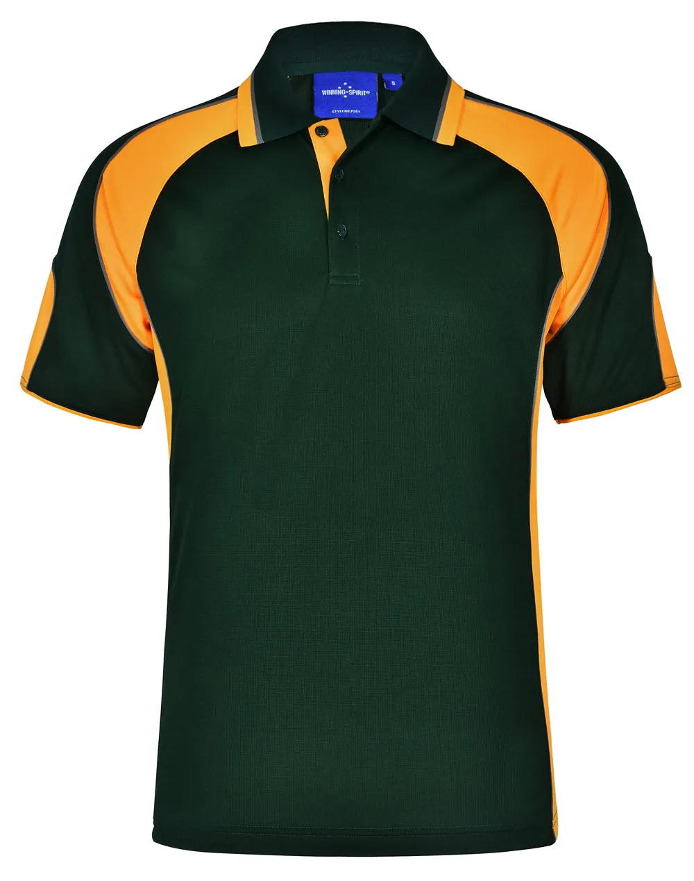 Winning Spirit Men's CoolDry Contrast Polo with Sleeve Panels 1st (11 Colour) (PS61)