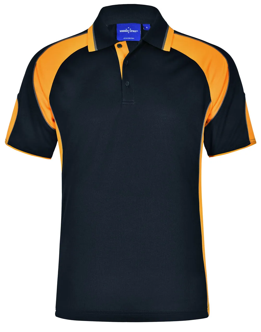 Winning Spirit Men's CoolDry Contrast Polo with Sleeve Panels 1st (11 Colour) (PS61)