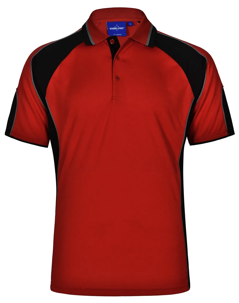 Winning Spirit Men's CoolDry Contrast Polo with Sleeve Panels 2nd (7 Colour) (PS61)