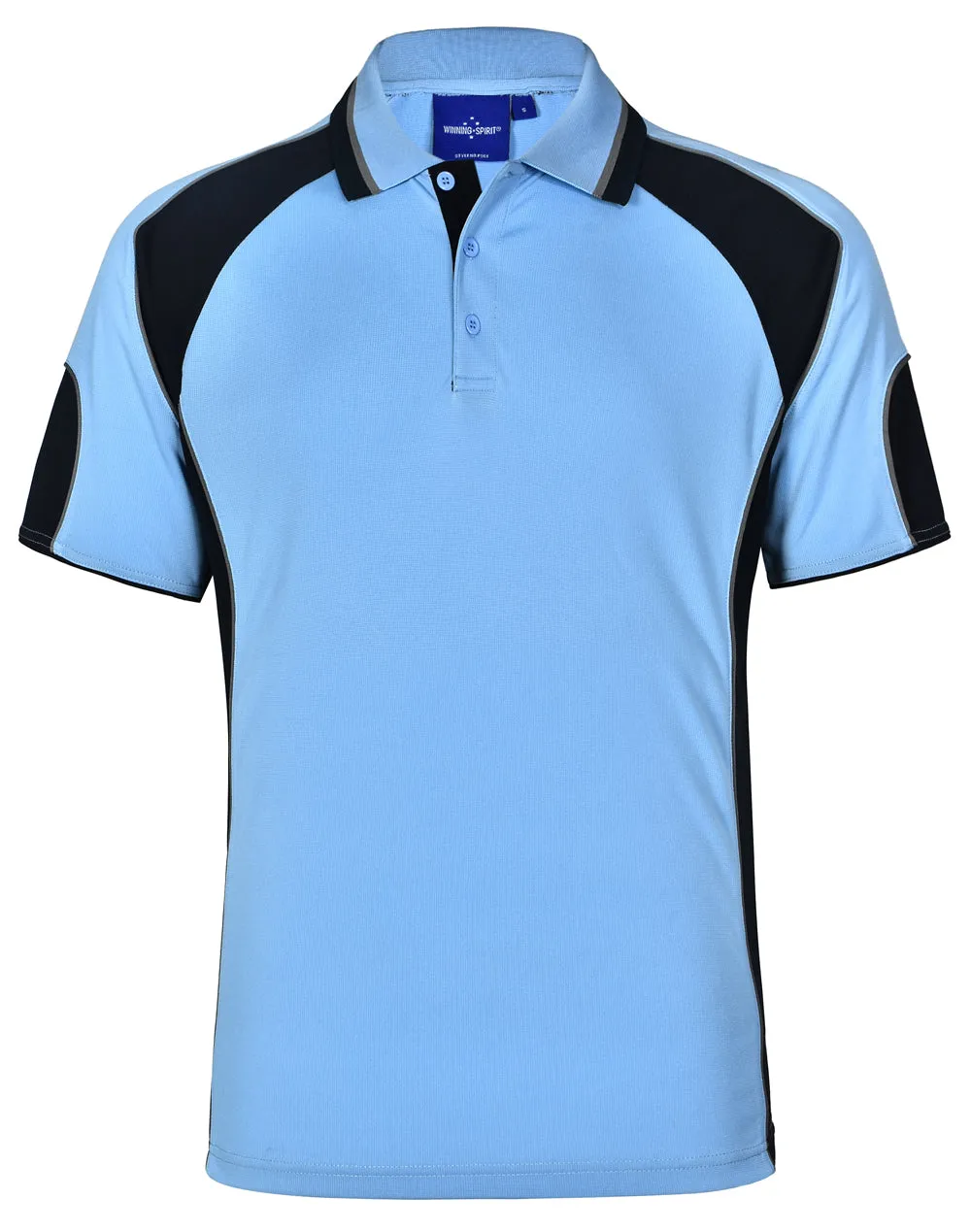 Winning Spirit Men's CoolDry Contrast Polo with Sleeve Panels 2nd (7 Colour) (PS61)