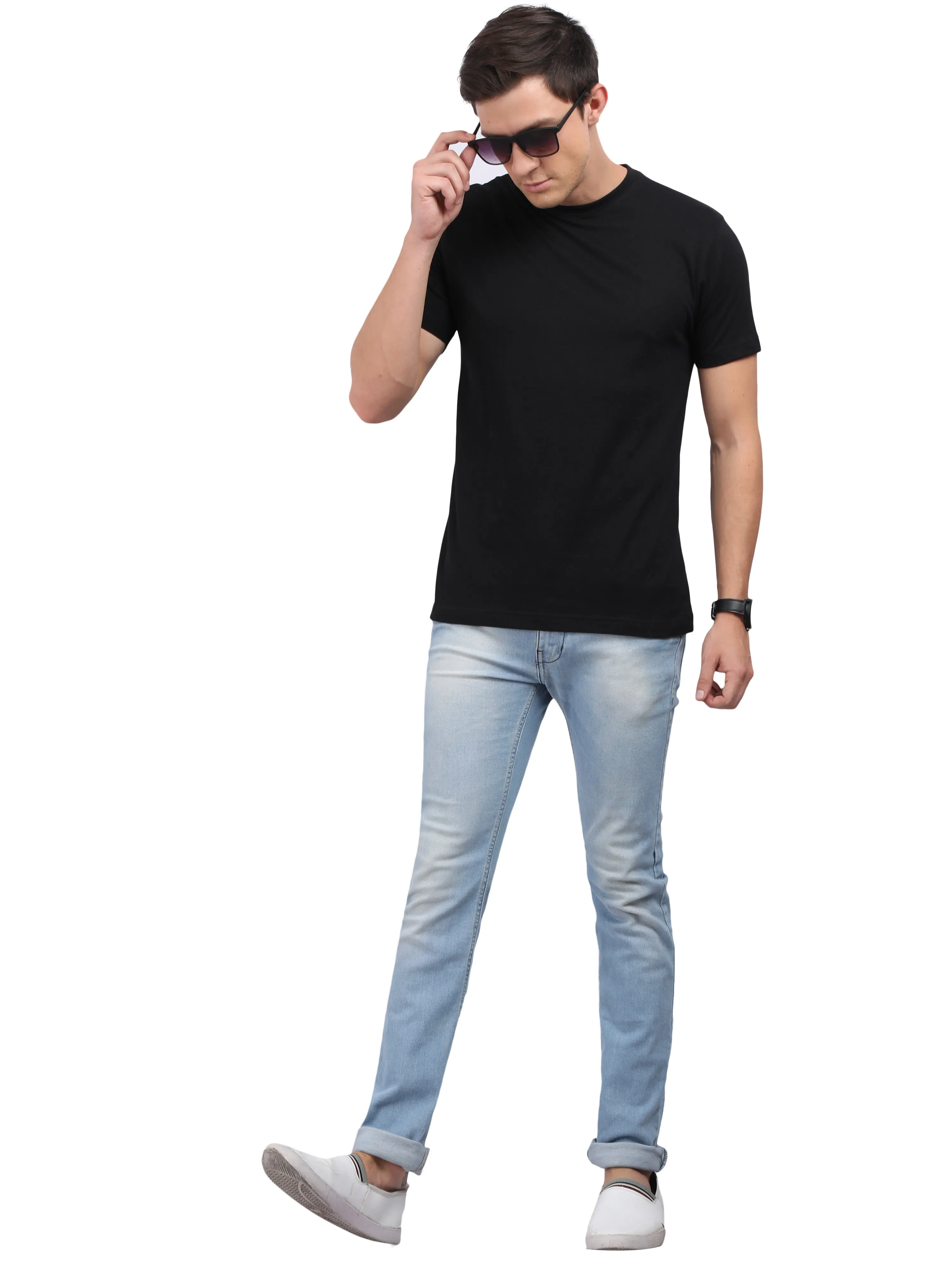 Woodwose Organic Clothing Men's Regular Fit Organic Cotton T-shirt - Black